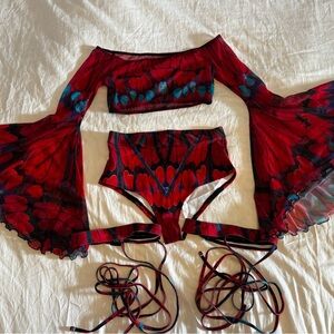 Candy Catz Carmine off shoulder set